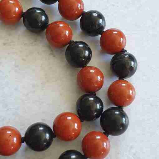 Rote Jaspis-Schungit-Mala (1) – Bild 11