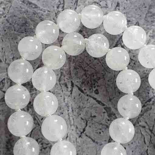 Amethyst (Lavendelamethyst) -Milchquarz-Rosenquarz-Mala + Armband – Bild 12