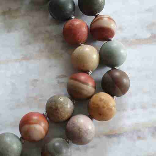 Bunte (polychrome) Jaspis-Mala, matt (1) – Bild 12