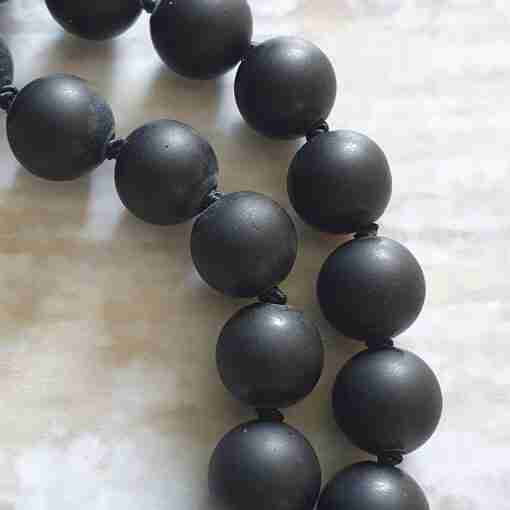 Matte Obsidian-Pyrit-Mala (1) – Bild 12