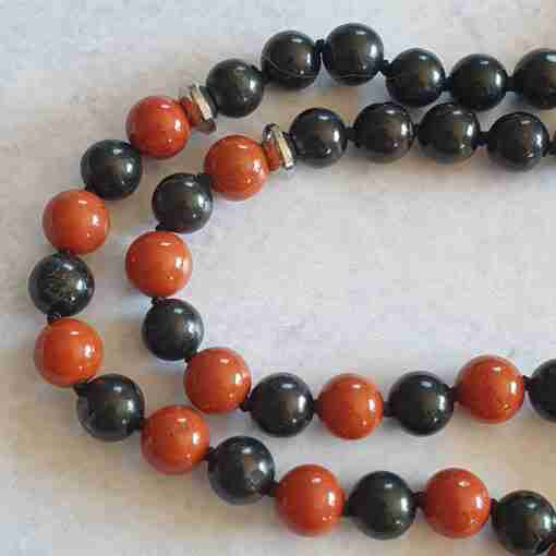 Rote Jaspis-Schungit-Mala (1) – Bild 12