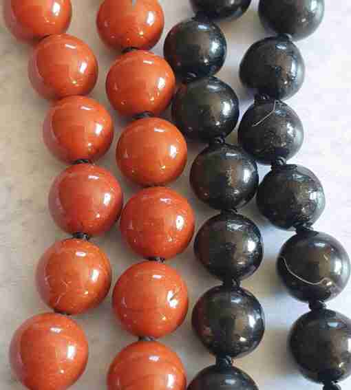 Rote Jaspis-Schungit-Mala (2) – Bild 12