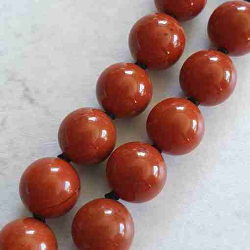 Rote Jaspis-Schneequarz-Schungit-Mala (1) – Bild 12