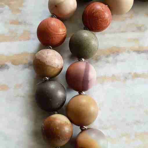 Bunte (polychrome) Jaspis-Mala, matt (2) – Bild 13