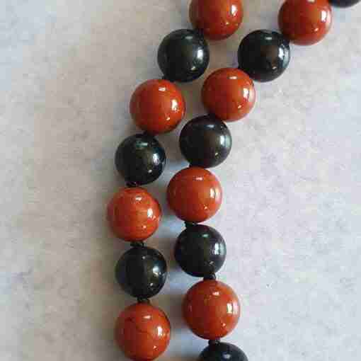 Rote Jaspis-Schungit-Mala (1) – Bild 13