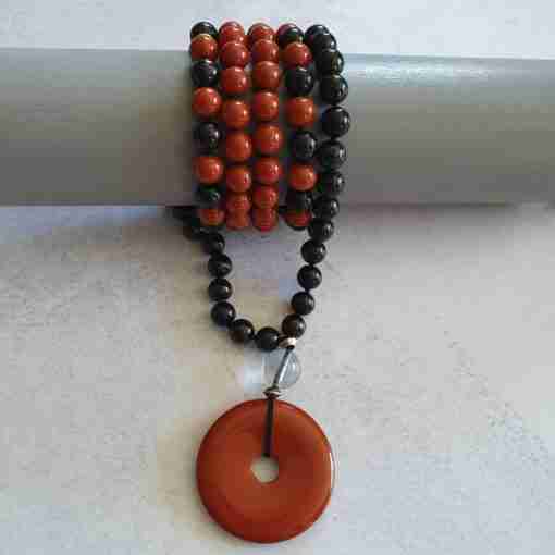 Rote Jaspis-Schungit-Mala (1) – Bild 13
