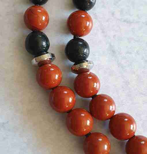 Rote Jaspis-Schungit-Mala (1) – Bild 14