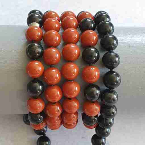 Rote Jaspis-Schungit-Mala (1) – Bild 14