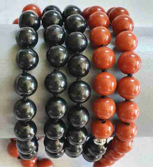 Rote Jaspis-Schungit-Mala (2) – Bild 2