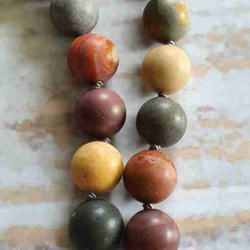 Bunte (polychrome) Jaspis-Mala, matt (1) – Bild 15