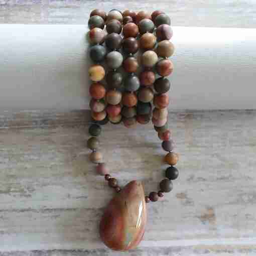 Bunte (polychrome) Jaspis-Mala, matt (2) – Bild 15