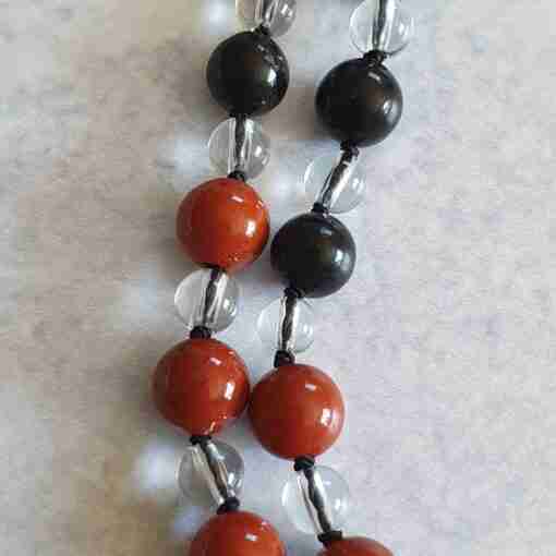 Rote Jaspis-Schungit-Mala (2) – Bild 15