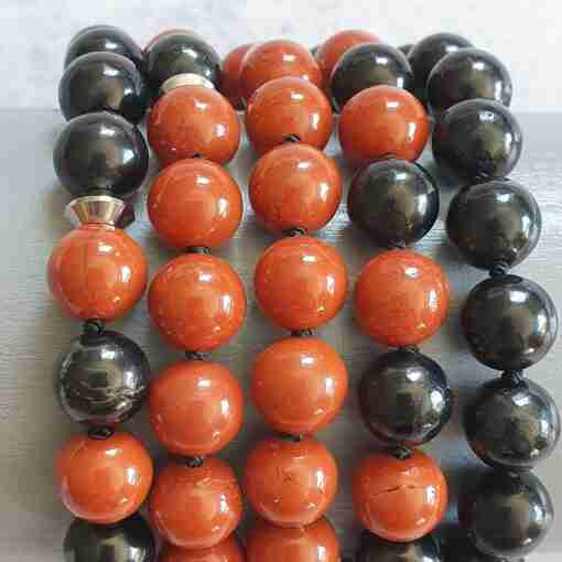 Rote Jaspis-Schungit-Mala (1) – Bild 2