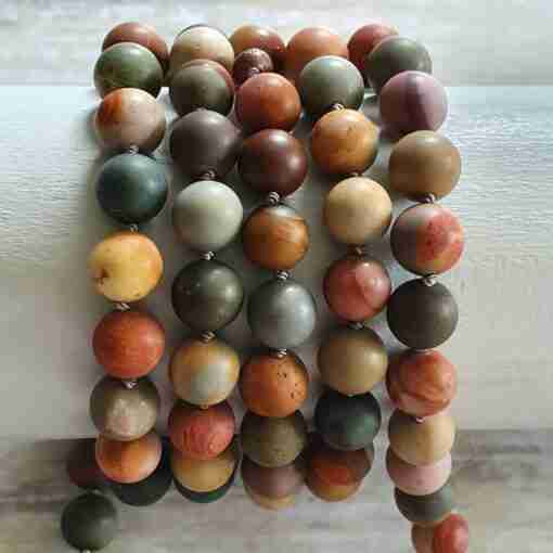 Bunte (polychrome) Jaspis-Mala, matt (2) – Bild 16