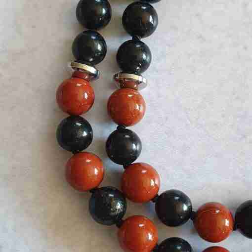 Rote Jaspis-Schungit-Mala (1) – Bild 16