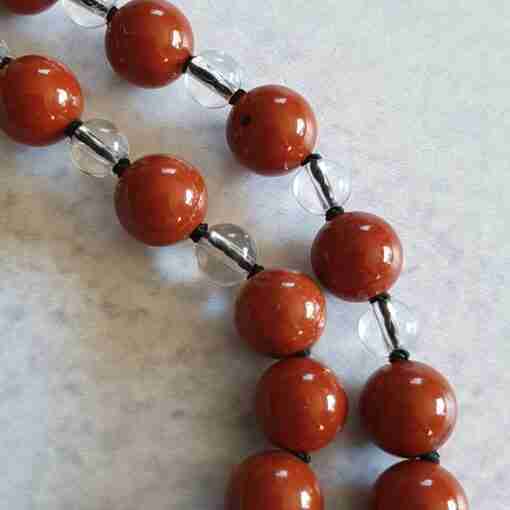 Rote Jaspis-Schungit-Mala (2) – Bild 16