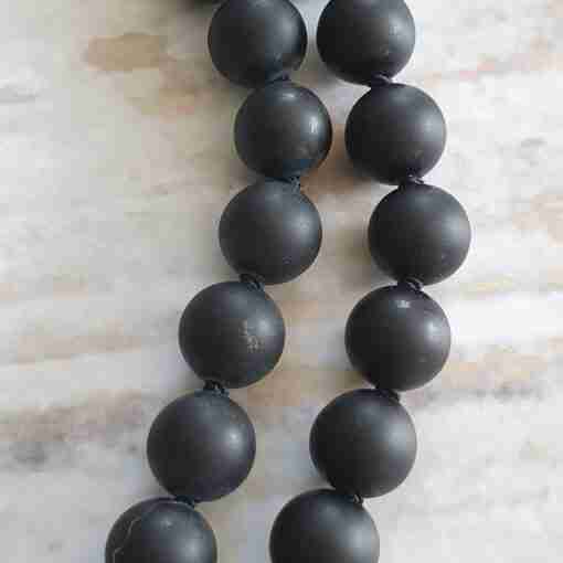 Matte Obsidian-Pyrit-Mala (2) – Bild 16
