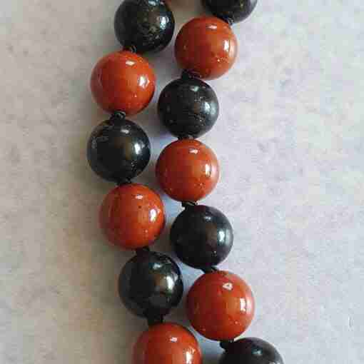 Rote Jaspis-Schungit-Mala (1) – Bild 17