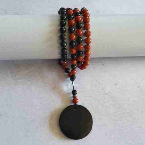 Rote Jaspis-Schungit-Mala (1) – Bild 18