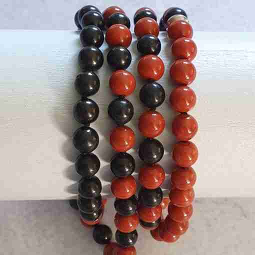 Rote Jaspis-Schungit-Mala (1) – Bild 19
