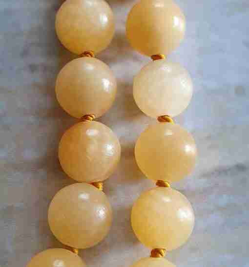 Schungit-gelbe Calcit-Schneequarz-Mala + Armband – Bild 21