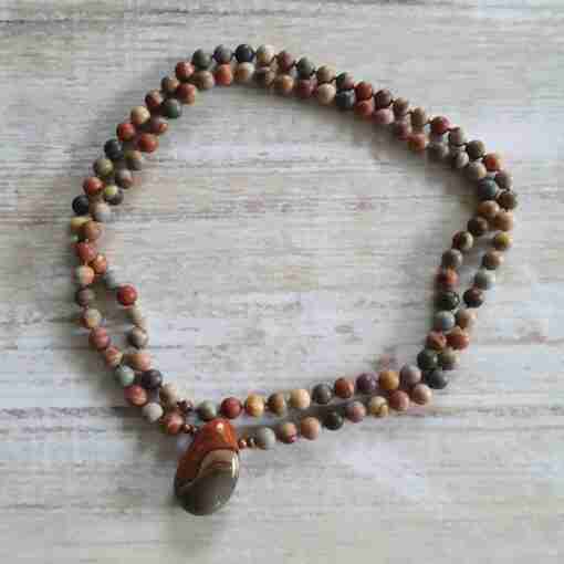Bunte (polychrome) Jaspis-Mala, matt (1) – Bild 4
