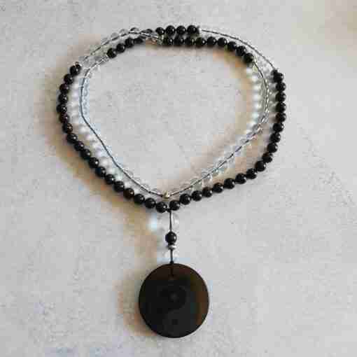 Bergkristall-Schungit-Mala (2) – Bild 3