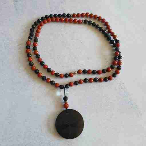 Rote Jaspis-Schungit-Mala (1) – Bild 3