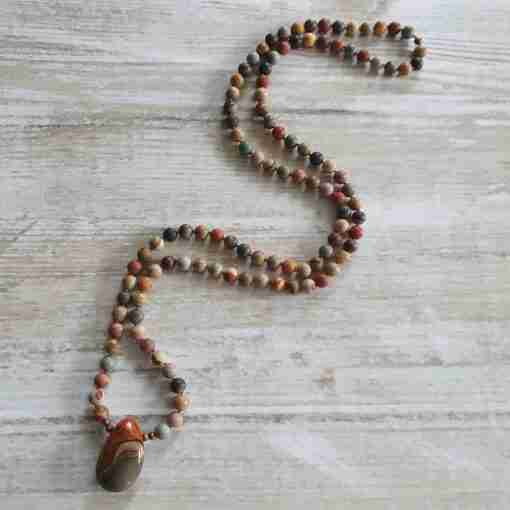 Bunte (polychrome) Jaspis-Mala, matt (1) – Bild 3