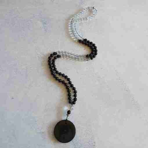 Bergkristall-Schungit-Mala (2) – Bild 4