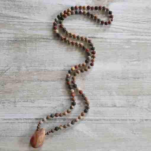Bunte (polychrome) Jaspis-Mala, matt (2) – Bild 3
