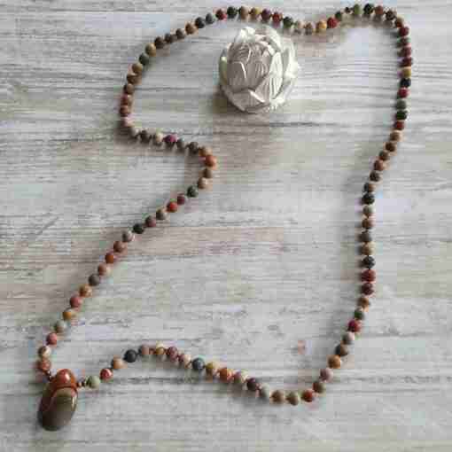 Bunte (polychrome) Jaspis-Mala, matt (1) – Bild 5