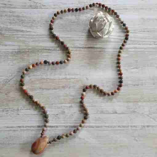 Bunte (polychrome) Jaspis-Mala, matt (2) – Bild 5