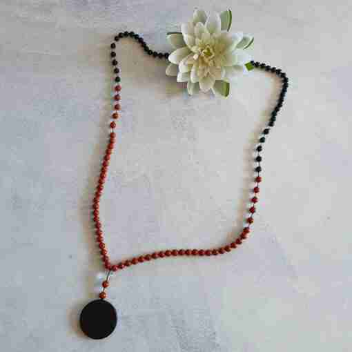 Rote Jaspis-Schungit-Mala (2) – Bild 5