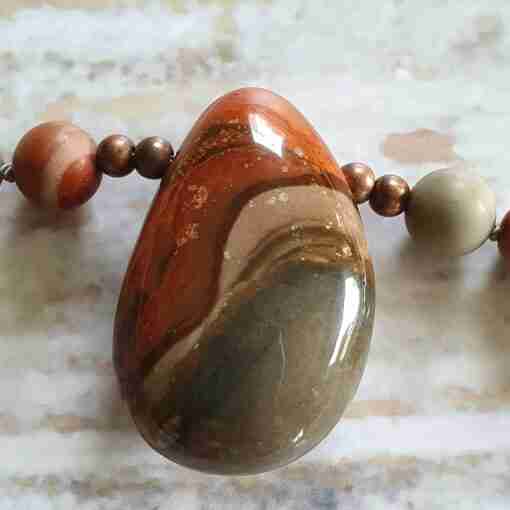 Bunte (polychrome) Jaspis-Mala, matt (1) – Bild 6