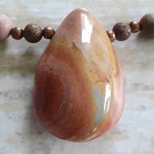 Bunte (polychrome) Jaspis-Mala, matt (2) – Bild 6