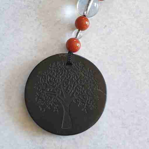 Rote Jaspis-Schungit-Mala (2) – Bild 6