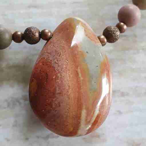 Bunte (polychrome) Jaspis-Mala, matt (2) – Bild 7