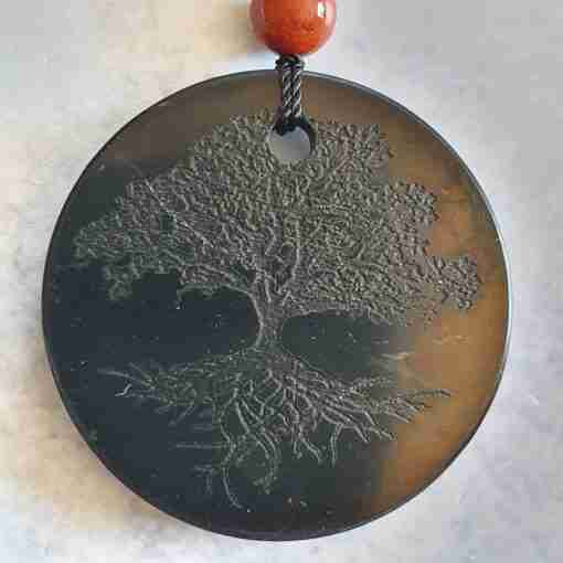 Rote Jaspis-Schungit-Mala (1) – Bild 7