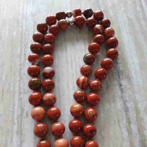 Rote Jaspis-Mala (2) – Bild 8