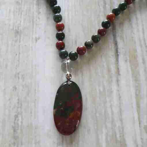 Heliotrop-Mala (4) + Armband – Bild 8