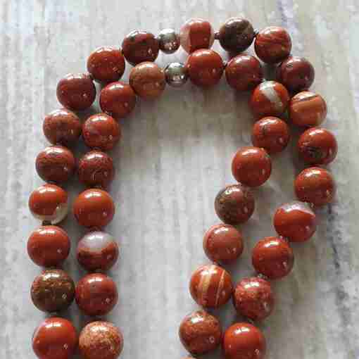 Rote Jaspis-Mala (2) – Bild 9