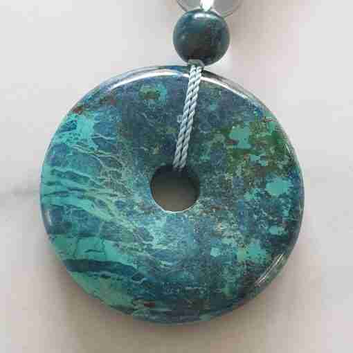 Chrysokoll-Mala + Armband – Bild 9