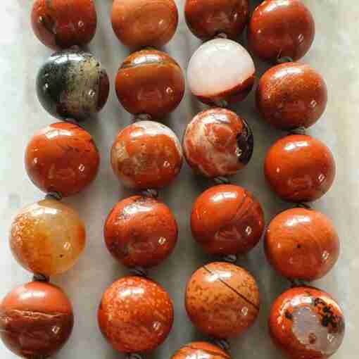 Rote Jaspis-Mala (2) – Bild 2