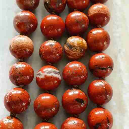 Rote Jaspis-Mala (1) – Bild 2