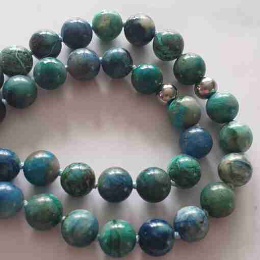 Chrysokoll-Mala + Armband – Bild 12