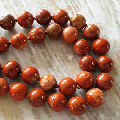 Rote Jaspis-Mala (1) – Bild 12