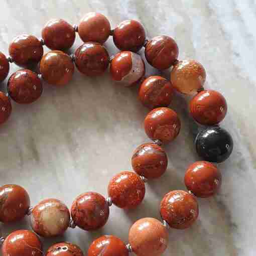 Rote Jaspis-Mala (2) – Bild 12