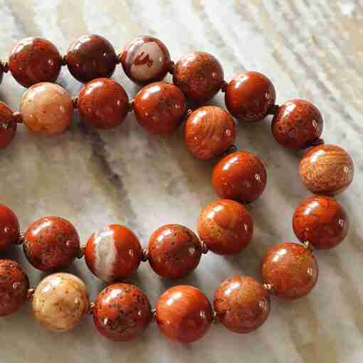 Rote Jaspis-Mala (1) – Bild 13