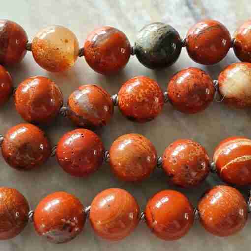Rote Jaspis-Mala (2) – Bild 13